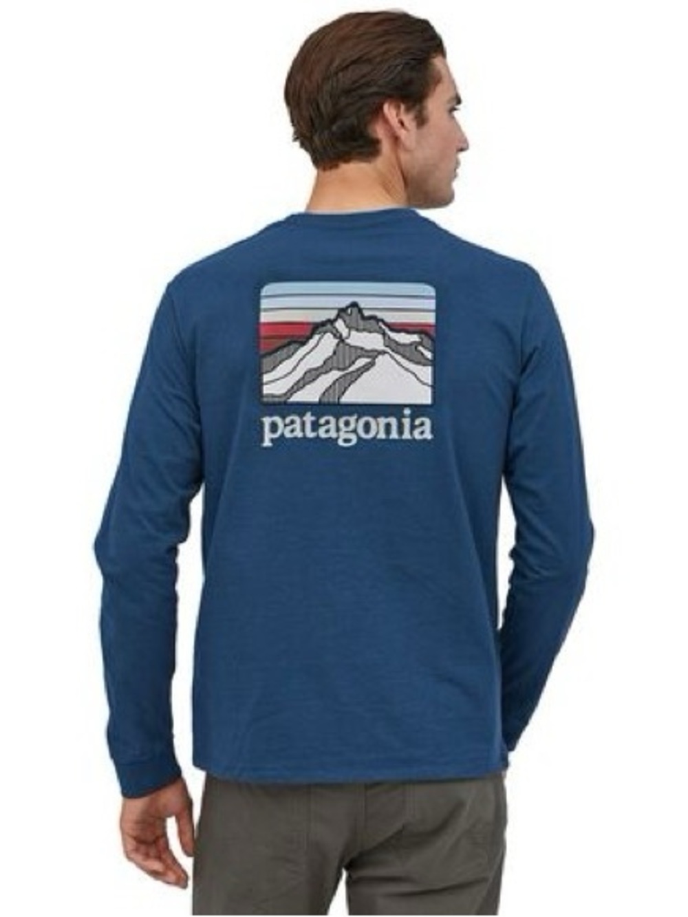Men's Long-Sleeved Responsibili-Tee in Crater Blue Sz S